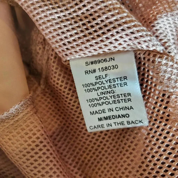 LOVE TREE Dusty Rose Pink Cropped Zip-Up Windbreaker Jacket Size Medium - Picture 5 of 15